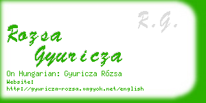 rozsa gyuricza business card